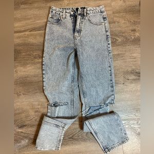 WHITE FOX XS JEANS HIGH RISE STRAIGHT LEG